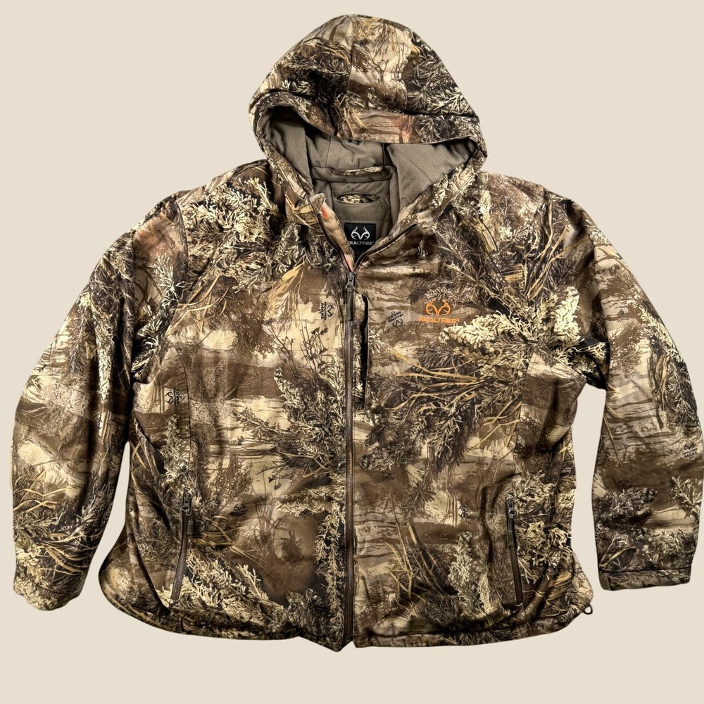 Realtree Jacket Men 3XL Max-1 Xt Camo Full Zip Hooded Hunting Gorpcore Utility